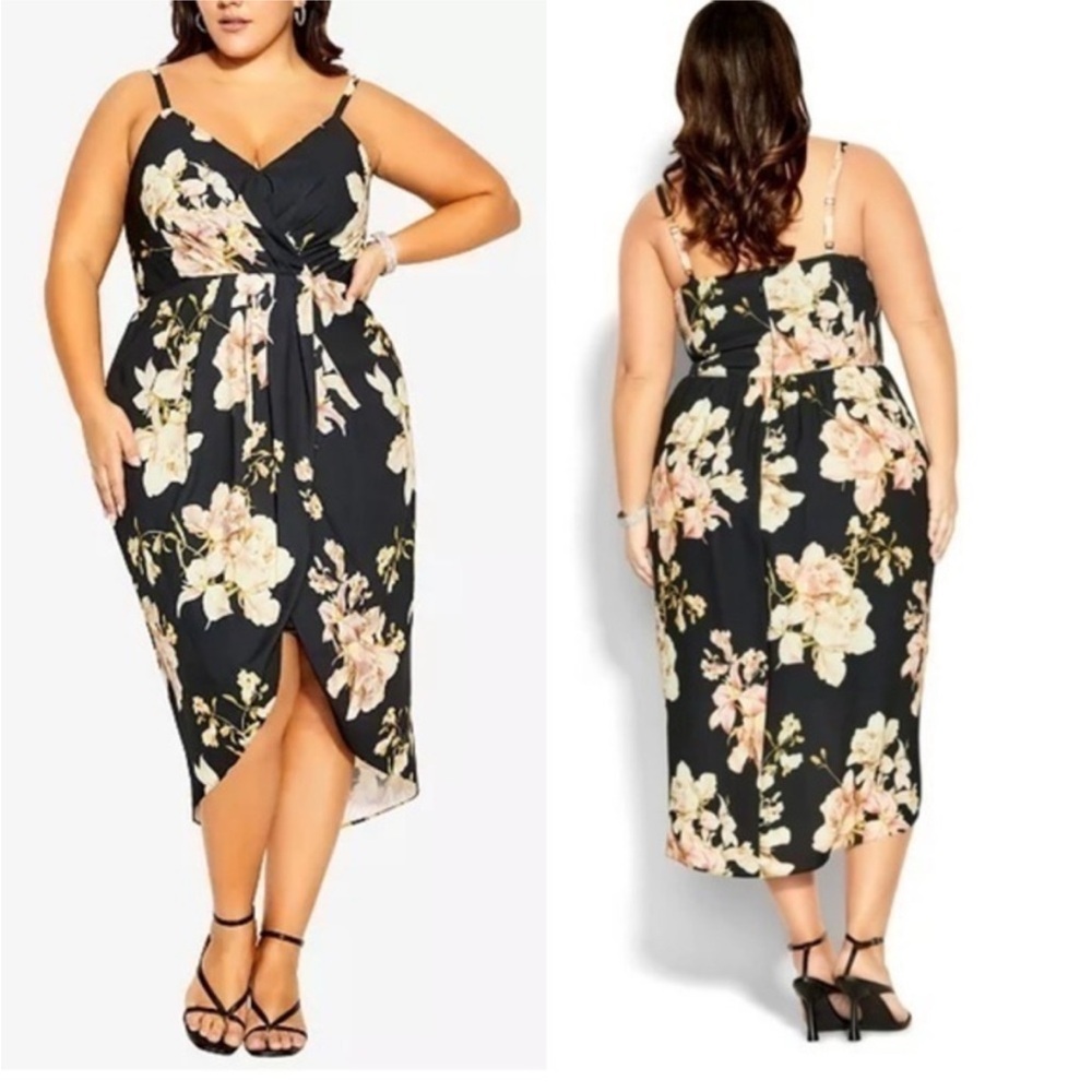 City Chic Flourish Dress in Floral SZ City Chic XL/US 22 NWT